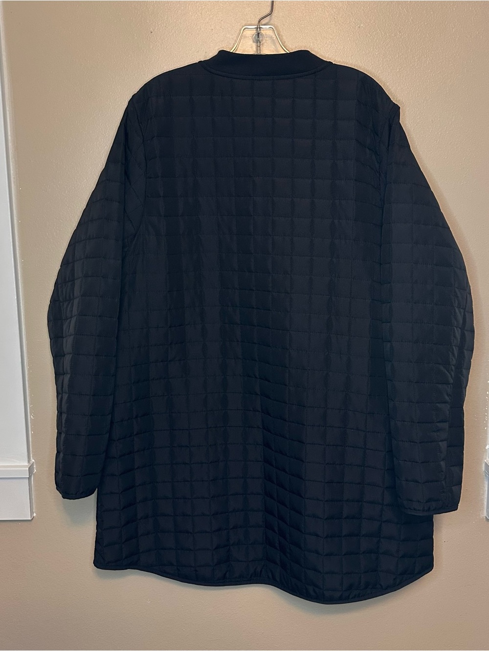 Athletic Works Black Quilted Jacket with Ribbed Collar - Picture 5 of 5